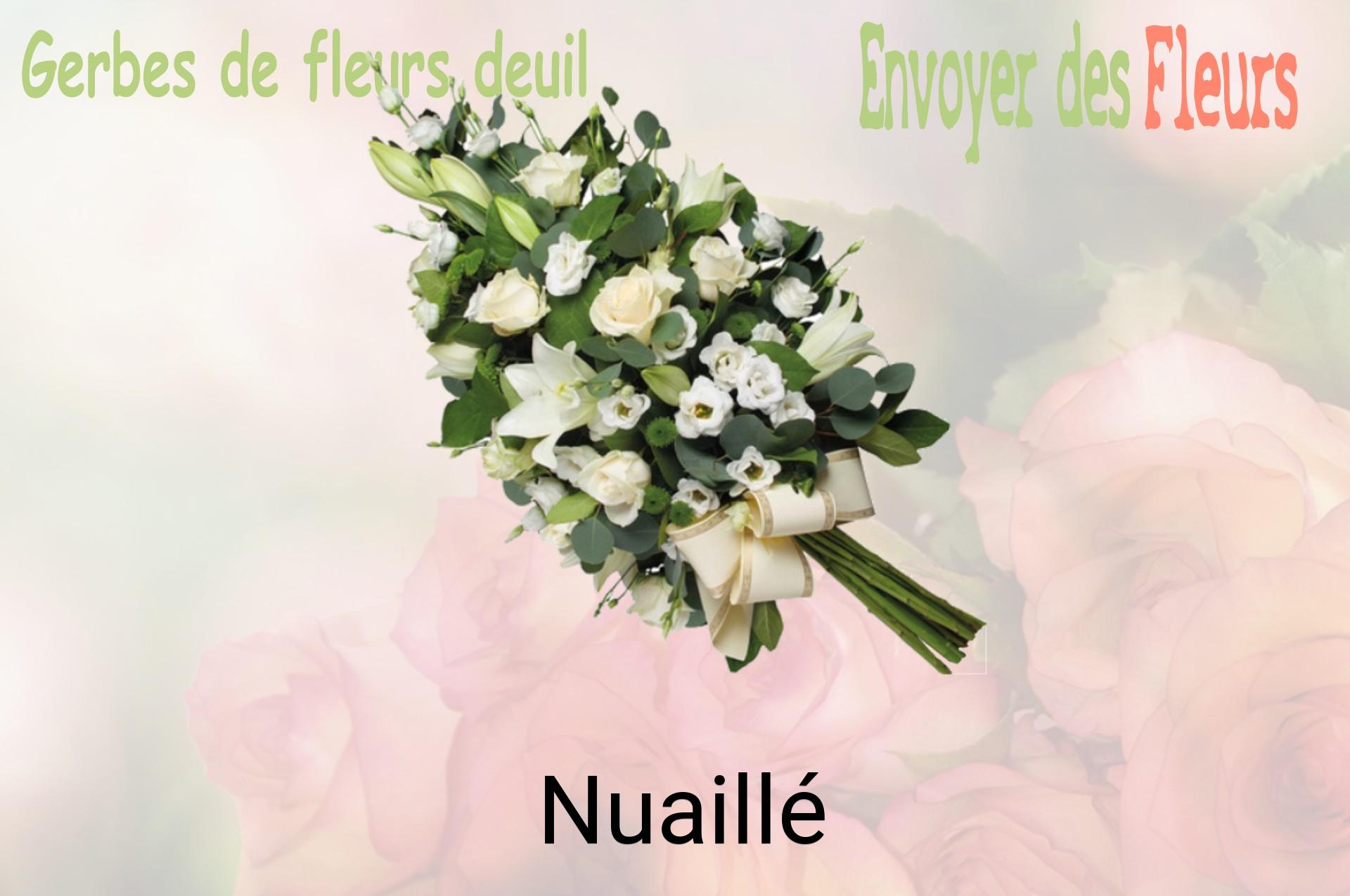 Gerbe de fleurs de deuil livrée à Nuaillé